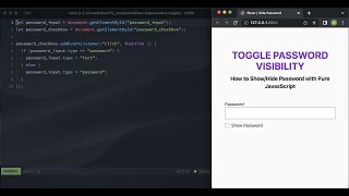 ASMR Programming: Show / Hide Password with JavaScript - No Talking (Live Coding)
