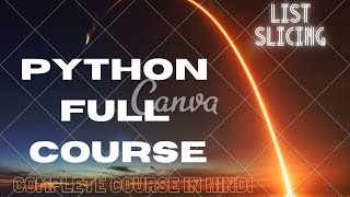 Python Full Course 32 List Slicing