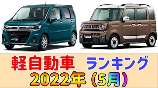 【軽自動車】 【ランキング】（2022年5月）