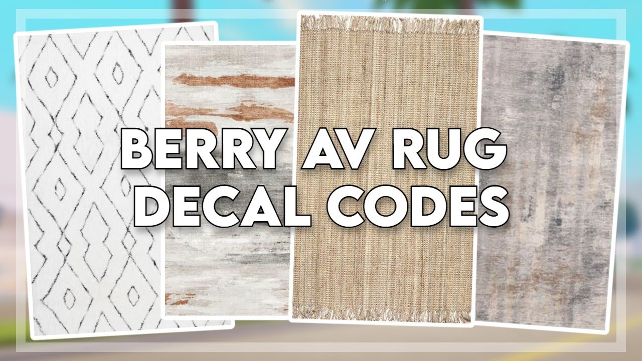 ★Berry Avenue RUG Decal Codes | Roblox Video★ - YouTube