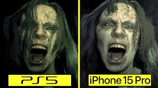 Resident Evil 7 PS5 vs iPhone 15 Pro Graphics Comparison