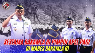 Sestama Bakamla RI Pimpin Apel Pagi di Mabes Bakamla RI