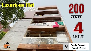 4 BHK Luxurious Flat in South Delhi. Beautiful Location of Neb Sarai. Near Saket Metro Station