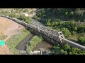 4k drone endless trains coming down weber canyon