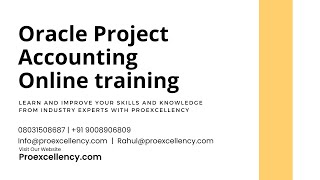 Oracle Project Accounting Online training |  Oracle Project Accounting Training, Certification
