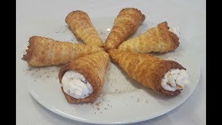 CANNOLI DOLCI DI PASTA SFOGLIA⭐RITA CHEF.