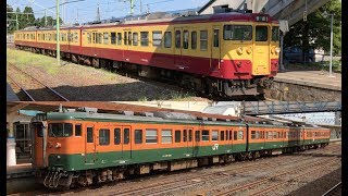 [Japan Railway]人気の115系N40編成とN38編成を眺める JR Type 115 Trains view