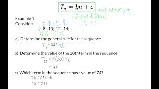 01 Linear number patterns