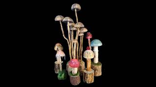 Beetle Shrooms - Chainsaw/Epoxy Resin Works from Golden Crane Arts