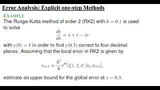 RK2 Error Analysis Explained | Local vs Global Error Made Simple