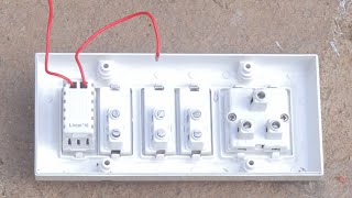 How to install switchboard telugu | 3 switch 1 socket fan dimmer connection telugu