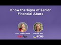 Know the Signs of Senior Financial Abuse - Webinar