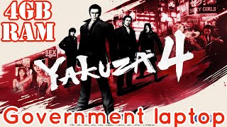 Yakuza 4 Remastered Government laptop gameplay | amd r4 graphics | 4GB Ram | lenovo e41-15