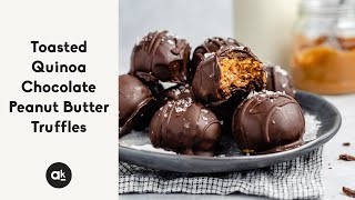 Crispy Quinoa Peanut Butter Truffles