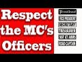 Respecting the Officers in the MC