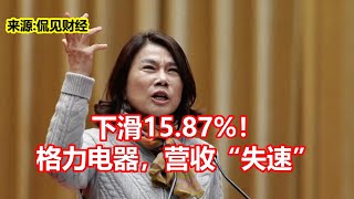 下滑15 87%！ 格力电器，营收失速