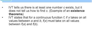 Calculus 1.4 Continuity and One-Sided Limits