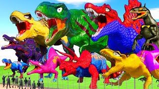 Pro 8 SuperHero Dinosaurs Team | SPIDER-MAN Dinosaur spectacular Transformation with Hulk, Venom