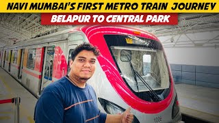 Navi Mumbai’s FIRST Metro Train Journey || Metro Train Belapur to Central Park