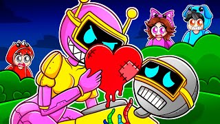 Sprunki But Pink Bot Steals Fun Bot's Heart