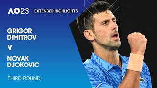 Grigor Dimitrov v Novak Djokovic Extended Highlights | Australian Open 2023 Third Round