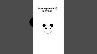 DRAWING PANDA IN PYTHON 😍 #shorts #trending #30daysofpythonchallenge #viral #youtubeshorts #python