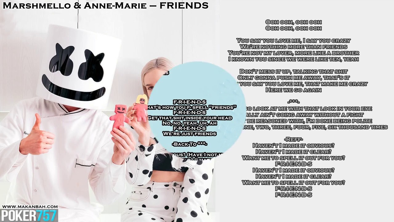 Friends - Marshmello & Anne-Marie (Lyrics) - YouTube