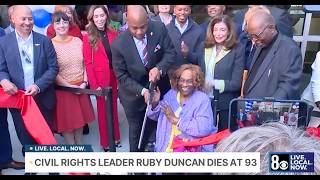 Civil Rights Icon Ruby Duncan Dies at 93.