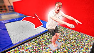 FLIP PRECISION CHALLENGE OR LAND ON LEGO! *PAINFUL*