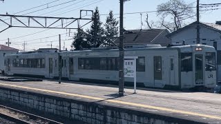 JR東日本キハ110系200番台ｸﾝ221号車＋ｸﾝ208号車が回送列車として倉賀野駅1番線を通過するシーン（回\