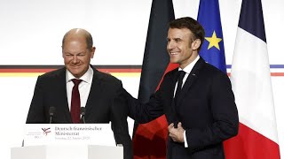 Heads of France and Germany meet in Paris amid strained relationship over war in Ukraine