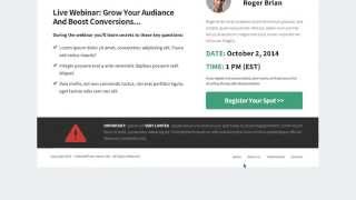 OptimizePress Club: Register - Webinar Page Template