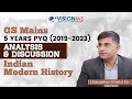 GS Mains 5 Years PYQ (2019 - 2023) I Analysis and Discussion | Indian Modern History