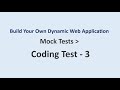 Coding Test 3 || Mock Tests || Build Your Own Dynamic Web Application | NxtWave