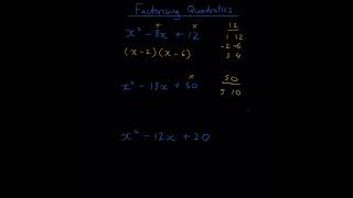 Factorising Quadratics into two brackets pt3 #gcsemath #maths #mathematics #algebra #quadratics