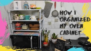 Rack from Amazon ||How I Organized my oven Cabinet|| నా ఓవెన్ షెల్ఫ్ ||kitchen Decor ||