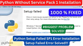 M3 R5 Classes || Python Setup Failed Error Fixed | ll (1000% Solution) ll Python Full Course Online