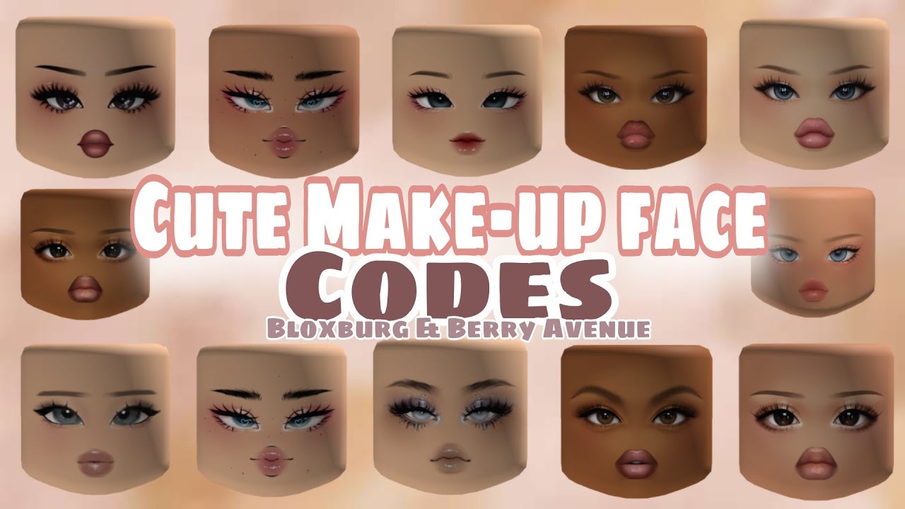 Makeup Face Mask Codes For Bloxburg And Berry Avenue Roblox ! - YouTube