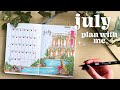 july 2024 bullet journal plan with me 🫧 🌺 bullet journal inspiration for beginners