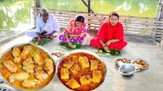 আজ বাঁধাকপিটা একদম নতুন ভাবে রান্না করলাম সবাই খেয়ে বললো দারুন, সাথে গন্ধরাজ চিংড়ি|| prawn recipe