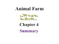 Animal Farm Chapter 4 Summary