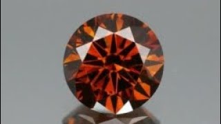 Natural Cognac color Diamond HPHT