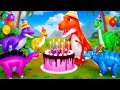 Happy Birthday T-Rex! Hilarious Surprise Party | Funny Dinosaurs Comedy Cartoons 2024