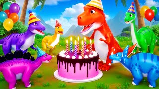 Happy Birthday T-Rex! Hilarious Surprise Party | Funny Dinosaurs Comedy Cartoons 2024