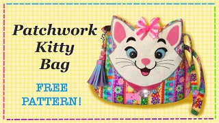 Patchwork Cat Bag || FREE PATTERN || Full Tutorial with Lisa Pay