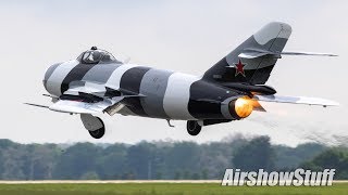 MiG-17 and F-86 Flybys - Gathering of Avengers 2017