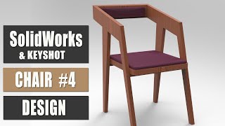 Solidworks Tutorial | Design of a Desk Chair #4 & Rendered in KeyShot 9| 3d Modeling Tutorial