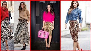 How to Style this Winter Trend Satin/Silk Leopard Print Skater 2020