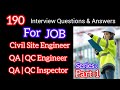 Civil Site Engineer | QA/QC Engineer/ Inspector _ Interview Questions and Answer Part 1_ HD_720p.