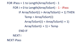 Bubble Sort 2- Pseudocode and Enhancements